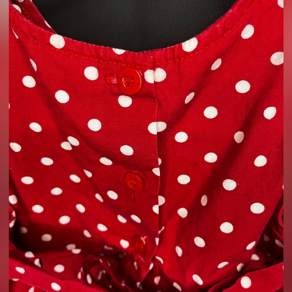 Red Polka Dot Daisy Dress Size 3T - Picture 6 of 8